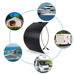 200W Watt ETFE Portable Mono Flexible Solar Panel RV Camping Off-Grid Rooftop US