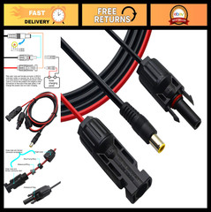 Solar Panel Connector to DC 8mm Adapter Cable, 16 AWG Converter for Power Statio