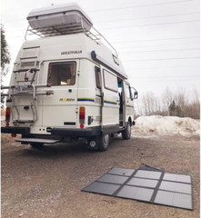 200W 12V Portable Solar Panel Blanket with Standard Connectors for Solar Generat