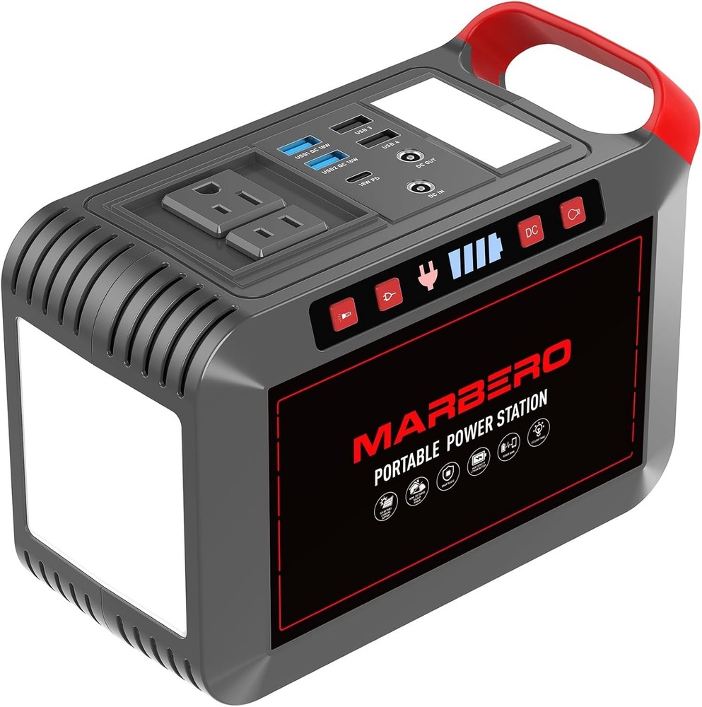 Portable Power Station 300W 237Wh Camping Solar Generator Backup Lithium Batter