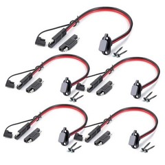 5 PCS SAE Quick Connector Harness, 1 FT – 10 AWG 5 pack (1 FT/30 cm-10 AWG)