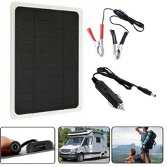20W Solar Panel 12V Trickle Charger Battery Charger Kit Maintainer Boat Car RV