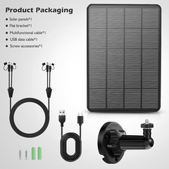 Updated Version 2Pack Trail Cameras Solar Panel 12V/1A 6V/2A with Build-In 4000M