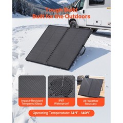 100W Foldable Solar Panel, 16BB N – Type Monocrystalline, 24% Efficiency, IP67