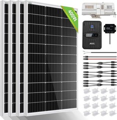 ECO-WORTHY 12 Volt 400 Watt Premium Solar Panel Kit (4pcs 100W Solar Panels)
