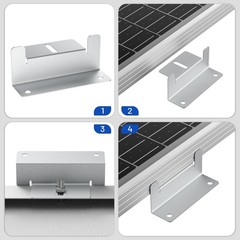 Solar Panel Z Brackets Aluminum Lightweight Corrosion Free RV Trailer Van Yacht
