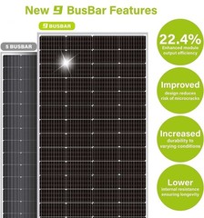 200W 12V Monocrystalline 200 12 Volt Solar Panel Designed for 12V Charge System