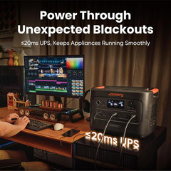 Homepower 3000 Portable Power Station, 3600W (Surge 7200W) Output, 3072Wh LFP Ba