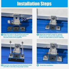 Solar Panel Mounting Brackets, 8PCS Adjustable RV Solar Panel Mount, Tilt Ang…