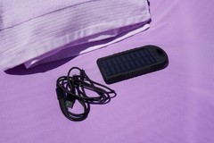 Portable Black Solar Panel Kit with USB for Camping, Hiking, Outdoor Use