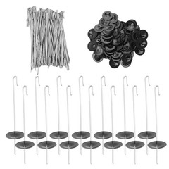 100 Packs Solar Panel Guard Clips, Stainless Steel Wire Fence Fasteners1319
