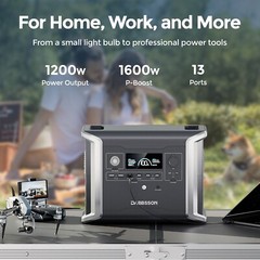 Dabbsson 1330Wh 1200W Portable Power Station Solar Generator for Road Trip RV