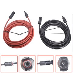 Wire Connector 10AWG Black + Red Solar Panel Extension Cable 30Ft