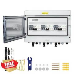 JINDOUZI 3 In 3 Out 20A 500V Solar Combiner Box