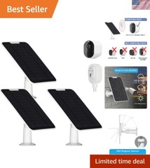 Upgrade 3 Pack 5W Solar Panel Charging Compatible with Arlo Pro 3/Pro 4/Pro 5…