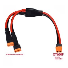 XT60 Solar Panel Y Splitters Cable For Connection With 2 Male To 1 Female Port