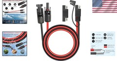15FT 10AWG Solar Panel Extension Cable Kit