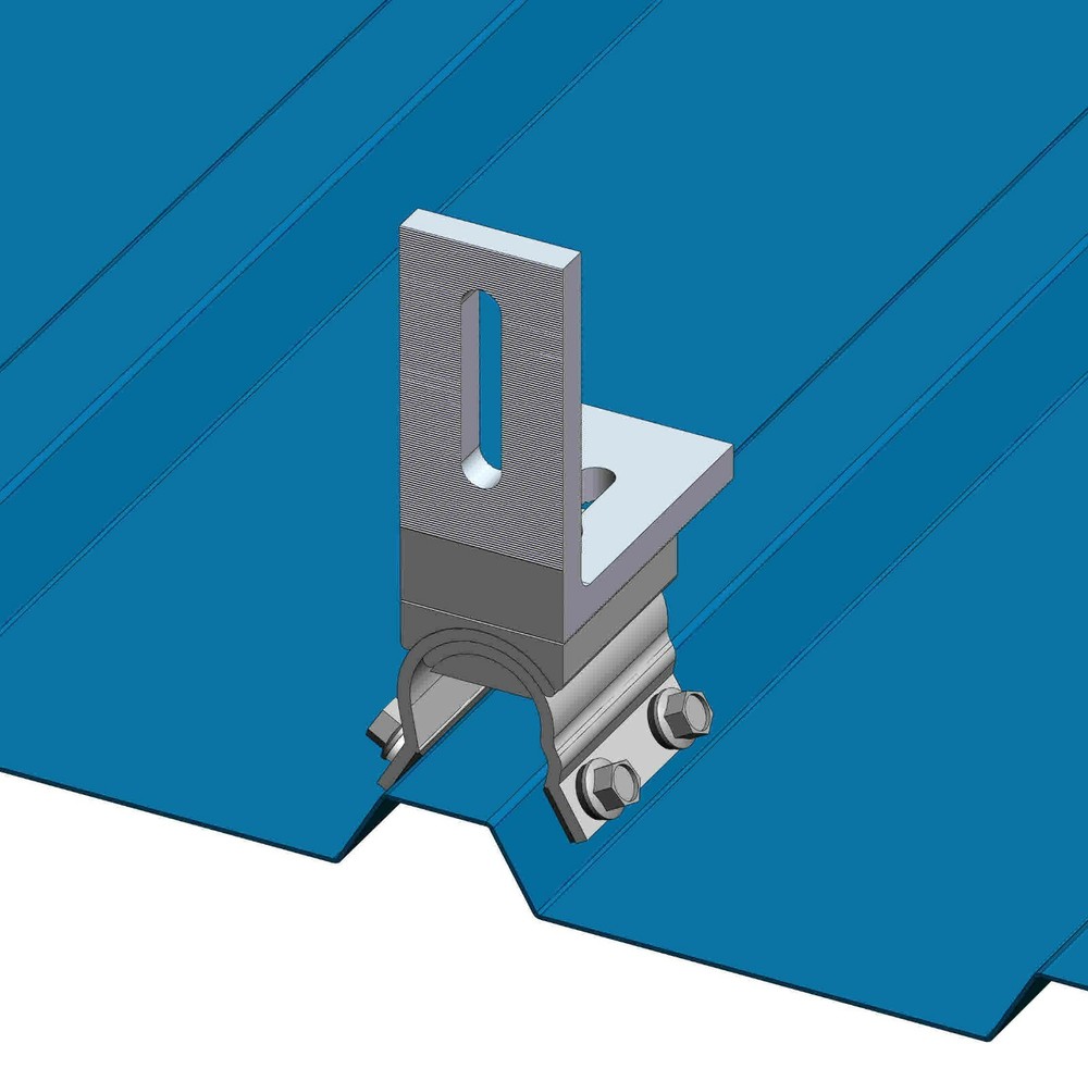 10 MageBracket RH or RL w/ L Trapezoidal R-Panel Metal Roof Solar Bracket Clamp