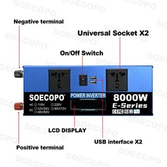 Solar Full 8000w 110/220V Inverter 300W Solar Panel Home 100A Controller SystXo