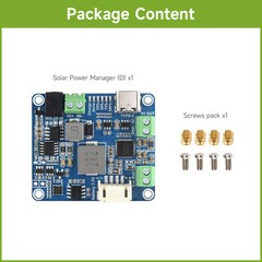 Waveshare Solar Power Manager Module (D), Supports 6V~24V Solar Panel