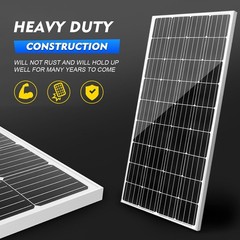 300W Solar Panel Kit 12V Monocrystalline Solar Panels RV Home Camping Off Grid