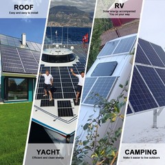 100W Solar Panel Kit 12V Mono for Battery Charger with Controller Caravan Boat