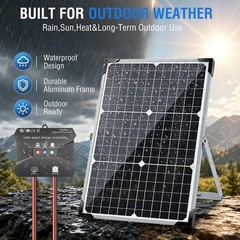 Voltset 30W 12V Solar Panel Battery Charger Trickle Maintainer Kit NEW IN BOX