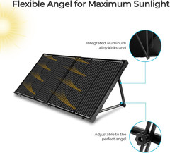 Renogy 100W Portable Solar Panel, 25% High Efficiency Solar Panel Kit with 20A C