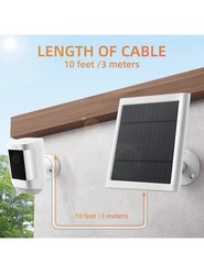 3 Pack Solar Panel Charger for Ring Camera – 4W, 10ft Cable, USB-C Adapter