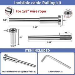 Invisible Cable Railing Kit Suitable For 2��2 Posts For Wood And Metal Posts
