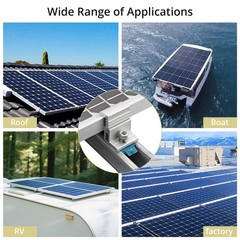 10pcs Adjustable Solar Panel End Clamp for Unistrut, 30-50mm Aluminum Solar P…