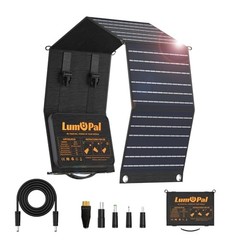 Portable Solar Panel, Foldable Solar Panels Folding Solar Charger with 60W