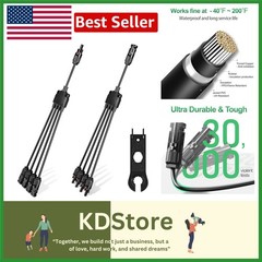 Heavy-Duty Waterproof Solar Parallel Connectors – 1 Male to 4 Female Design