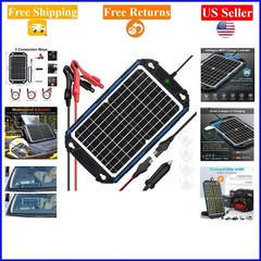 Navy Blue 12W 12V Waterproof Solar Battery Charger with MPPT Controller