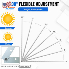 45″ Adjustable Solar Panel Tilt Mount Brackets with Foldable Tilt Legs 4 Sets US