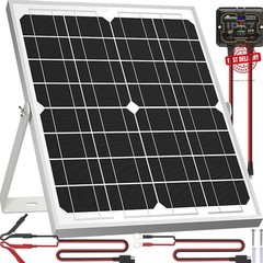 20W Waterproof Solar Panel Kit with Smart MPPT Controller & Adjustable Bracket