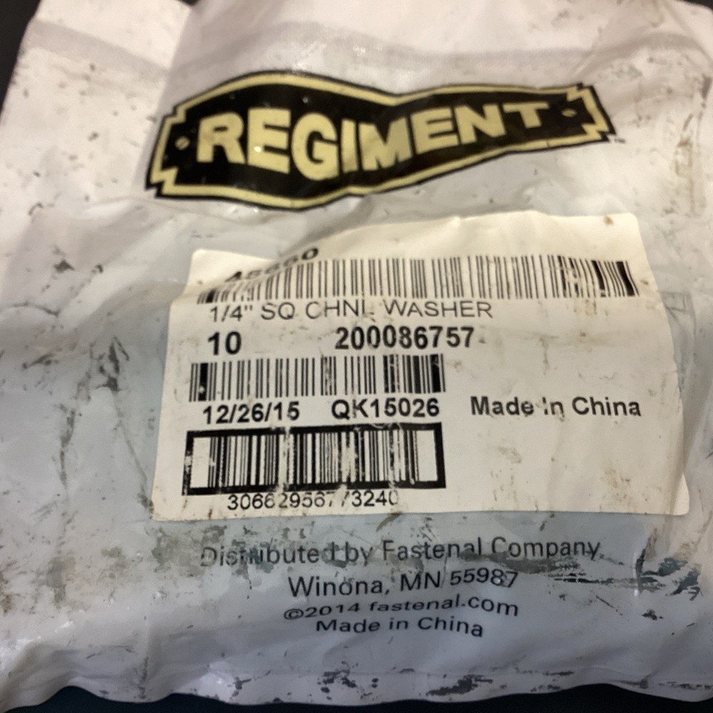 Regiment Square Washers 1/4” 10pcs (LMR7B)