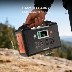 Reliable 200W Portable Power Station with AC/DC/USB Outlets – Camping Essential