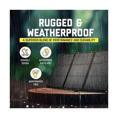 SunJack 120W Folding Portable Solar Panel with Kickstands, MC4/PD60 USB-C/USB…