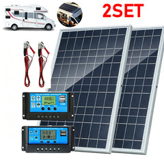 30W Solar Panel 12V Solar Battery Trickle Charger 100A W/ Controller Maintainer