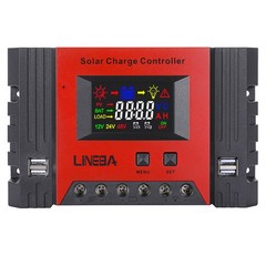 100A PWM 4 USB Real-time Solar Charger Controller 12V/24V/48V Battery Regulator