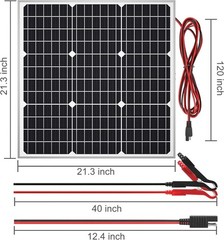 50W Waterproof Solar Panel Kit with Smart Charge Controller for Camping & RV