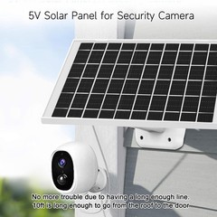 2 Pack 5V 7W Solar Panel Charger for Arlo & Tapo Security Cameras, Outdoor Use