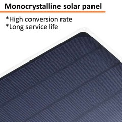 20W 5V Solar Panel Monocrystalline Solar w/Dual-Output USB Ports N8T7