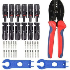 24/12PCS Solar Panel Wire Connectors Crimper PV Crimping Pliers Cable Terminals