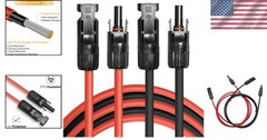 High-Performance 5FT Solar Adaptor Cables with Copper Wiring – Male/Female Set