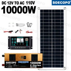 10000W Power Inverter Solar Generator With 200W Solar Panel Home Complete Kits