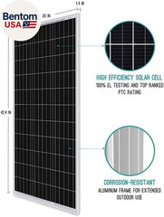400W 12V RV Solar Panel Kit, 4*100 Watt Monocrystalline Solar Panel, Adventurer