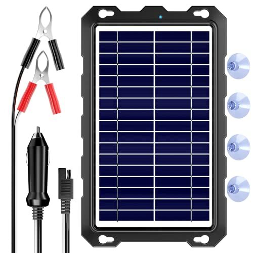 SOLAR BATTERY TRICKLE CHARGER Maintainer Portable Waterproof Panel 7.5W POWOXI