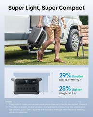 Anker SOLIX C2000 Gen 2 Power Station with 400W Solar Panel & Alternator Charger